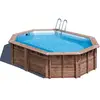 Piscine bois bambu 5,35 x 3,35 x 1,36 m - gré