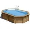GRE Piscine hors sol bois Canelle 2 Gré ovale l.3,35 x L.5,35 x H.1,17 m