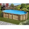 GRE Piscine bois Orange 7,55 x 4,56 x 1,46 m - Gré