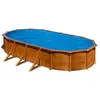 Gre Piscine acier aspect bois Gré Pacific ovale 7,44 x 3,99 x 1,22 m - Gré