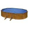 GRE Piscine acier aspect bois Gré Pacific ovale 5,27 x 3,27 x 1,22 m - Gré