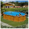 GRE Piscine acier Gré ovale Amazonia 634 x 399 x H.132 cm - Filtre à sable