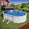 GRE Piscine acier blanc Atlantis ovale 5,27 x 3,27 x 1,32 m - Gré - Fi...