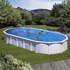 GRE Piscine hors-sol acier blanc Haïti ovale 9,20 x 5,05 x 1,32 m - Gr...