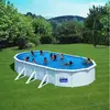 GRE Piscine acier blanc Fidji ovale 7,44 x 3,99 x 1,22 m - Gré Blanc