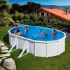 GRE Piscine ovale - Acier - Filtration sable - 6,34x3,99x1,22m