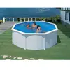 GRE Piscine hors sol acier ronde - Blanche - 3,70 x 1,22 m - FIDJI  