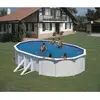 GRE Piscine hors sol acier ovale - Blanche - 5,27 x 3,27 x H 1,22 m - FIDJI  
