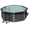 GRE Piscine avant garde composite octogonale Ø4.10 m x h.1.24 m