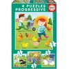 Educa PUZZLE PROGRESSIF ANIMAUX DE LA FERME (6-9-12-16 PCS)