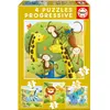 Educa - Animaux Sauvages. 4 Puzzles Enfant Progressives. +3 Ans. Ref. 17147