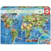 Puzzle Mappemonde Dinosaures - EDUCA - 150 pièces - Pour Enfant de 7 ans et plus