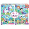 Educa Multi 4 En 1 Junior - Amis Fantastiques - 4 Puzzles Progressifs