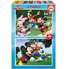 Educa Ensemble de 2 puzzles Mickey et ses amis - 48 pièces chacun - Neuf