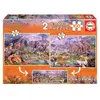 Puzzle Animaux Sauvages - EDUCA - 2x100 pièces - Enfant 6 ans et plus