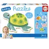Puzzles Animaux Aquatiques - Educa - Lot de 5 puzzles progressifs de 3 à 5 pièces