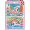 Puzzle 2x48 pièces : LICORNES MAGIQUES