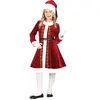 déguisement mère noël luxe velours fille - 7/9 ans - rouge - guirma 44029