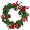 Grande Couronne de Houx et pin Noël artificielle ˜ 30cm