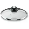 Couvercle en verre bord inox 18 cm - Lacor - Transparent - Verre