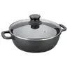 Lacor 25832 Faitout bas Fonte Aluminium avec Couvercle en Verre 32 x 34 x 10 cm