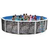 Piscine hors sol en acier circulaire / ronde 350 x 120 - TOI - Pierre ...