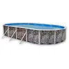 TOI PIERRE GRISE Piscine hors sol ovale en acier 730 x 366 x 120 cm (K...