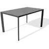 EZPELETA Table de jardin 6 pl en aluminium laqué et peinture Epoxy anthracite