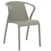 EZPELETA Fauteuil de jardin empilable en polypropylène renforcé taupe - FADO