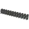 SOLERA Barrette de connexion "domino" 12 entrées 10mm² noire RE10-10N