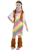 RueDeLaFete Déguisement Hippie Arc en Ciel - Fille