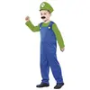 Déguisement plombier luigi enfant 7-9 ans (combinaison + casquette)