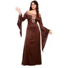 RueDeLaFete Déguisement dame médiévale brune pour femme - DisfraZZes - Robe - Marron - Femme