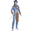 RueDeLaFete Déguisement Guerrier de la jungle - Bleu - Homme