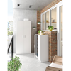 LOUNGITUDE Armoire à chaussures 2 portes (30 Paires) L55 cm x H108cm - Blanc