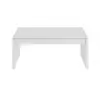LOUNGITUDE Table ou table basse relevable, blanc brillant, 100 cm 43-54 x 100 x 50 cm