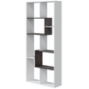 Bibliothèque Habitdesign Siviglia B07, Blanc / Rouille, 80 x 25 x 180