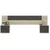 Alaya tete de lit + 2 tables de chevet - decor chene canadian 0X6075F