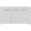 LOUNGITUDE Buffet WENDY 3 portes L144cm - Blanc