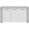LOUNGITUDE Buffet WENDY 3 portes L144cm - 144 x 42 x 80 cm - Usinestreet