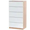 Habitat et Jardin Chiffonnier Nordik - Blanc - Adulte - 5 tiroirs - 60x40x110 cm