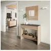 LOUNGITUDE Console d'entrée ELVIE avec tiroir et miroir - 92 x 33 x 79 cm - Usinestreet
