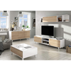 Loungitude - Buffet scandinave ABBY 3 portes L154cm - Blanc et bois TU