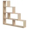 LOUNGITUDE Calicosy - Étagère escalier 6 cases Klum - H145 cm - Chêne clair TU