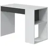 Habitdesign MassterBlanco Table d'écriture Artik (Blanc mat) - Gris anthracite
