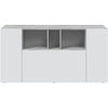 UsineStreet Buffet John 3 Portes Et 3 Niches L150cm - Blanc / Béton