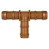 Tee Arrosage goutte à goutte 16mm marron