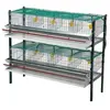 Cage à oiseaux galvanisé 8 départements, avec mangeoires et abreuvoirs, 105x47x90 cm
