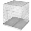 Cage Perroquet Demontable, Cage d'exposition perroquet 98x95x101 cm