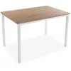 VERSA Table de Salle à manger Amaia, 76 x 80 x 120 cm, Bois et Métal, Blanc
